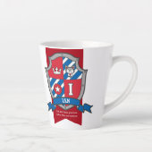 Tasse Latte Ian nom signifie knight wolf crest lettre I (Droite)