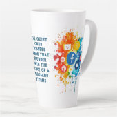 Tasse Latte Icônes de réseau social (Angle droit)