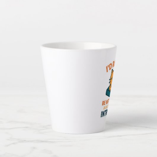 Tasse Latte I'd Rather Be With My Cat (Devant)