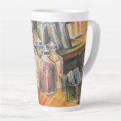 Tasse Latte Idéographie de Lumière dorée (Angle droit)