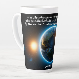 Tasse Latte Il a fait la Terre : Dieu et Verse de création