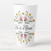 Tasse Latte Il est ressuscité Pâques (Devant)