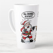 Tasse Latte Il existe! Santa & Bigfoot (Angle gauche)