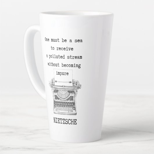 Tasse Latte Il faut une citation SEA de Nietzsche (Angle gauche)