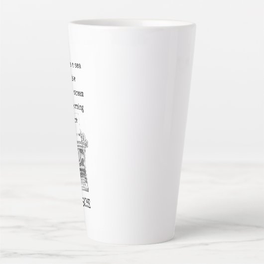 Tasse Latte Il faut une citation SEA de Nietzsche (Devant)