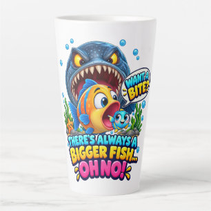 Tasse Latte Il y a toujours de plus gros poissons Oh non drôle