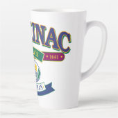 Tasse Latte Île Mackinac Michigan (Droite)