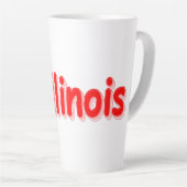 Tasse Latte "#Illinois" Joli Design. Commandez dès maintenant  (Angle droit)