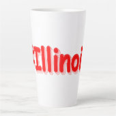 Tasse Latte "#Illinois" Joli Design. Commandez dès maintenant  (Devant)