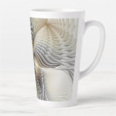 Tasse Latte Illusion Optique Abstrait 3D Fractal Avec Profonde (Droite)