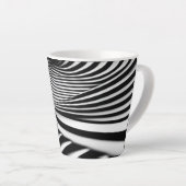 Tasse Latte Illusion spirale noir et blanc hypnotique (Angle droit)