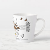 Tasse Latte Illustration amusante de poulet cool (Droite)