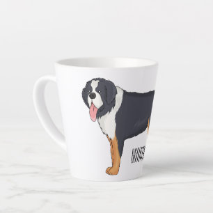 Tasse Latte Illustration bernoise d'un chien de montagne