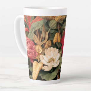 Tasse Latte Illustration botanique vintage