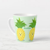 Tasse Latte Illustration d'ananas mignon (Angle gauche)