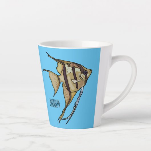 Tasse Latte Illustration d'angelfish (Droite)