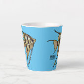 Tasse Latte Illustration d'angelfish (Devant)