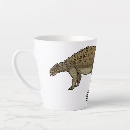 Tasse Latte Illustration d'Ankylosaurus (Gauche)