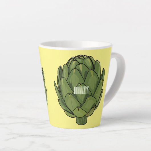 Tasse Latte Illustration d'artiste (Angle droit)