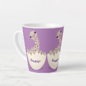 Tasse Latte Illustration d'autruche pour bébé à couver mignon (Angle gauche)