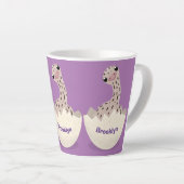 Tasse Latte Illustration d'autruche pour bébé à couver mignon (Angle droit)