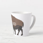 Tasse Latte Illustration de bison (Angle droit)