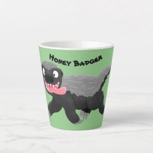 Tasse Latte Illustration de blaireau au miel affamé