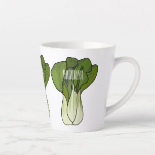 Tasse Latte Illustration de Bok choy