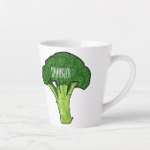 Tasse Latte Illustration de Broccoli (Droite)