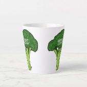 Tasse Latte Illustration de Broccoli (Devant)