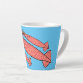 Tasse Latte Illustration de calamar rose (Angle droit)