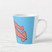 Tasse Latte Illustration de calamar rose (Droite)