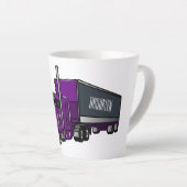 Tasse Latte Illustration de camion semi-remorque (Angle droit)