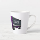 Tasse Latte Illustration de camion semi-remorque (Droite)