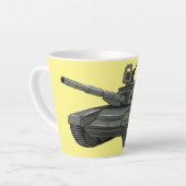 Tasse Latte Illustration de caricature de réservoir (Angle gauche)