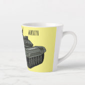 Tasse Latte Illustration de caricature de réservoir (Droite)