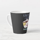 Tasse Latte Illustration de chat au café Sérénité Douce (Angle gauche)