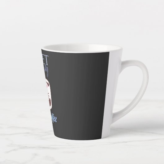 Tasse Latte Illustration de chat au café Sérénité Douce (Droite)