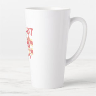 Tasse Latte Illustration de chat étonné Design mignon et expre