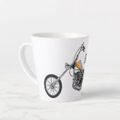 Tasse Latte Illustration de Chopper Motorcycle 1950 (Angle gauche)
