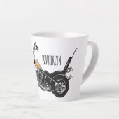 Tasse Latte Illustration de Chopper Motorcycle 1950 (Angle droit)