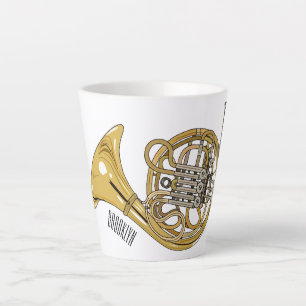 Tasse Latte Illustration de corne française