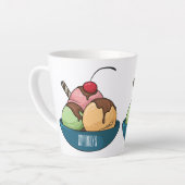 Tasse Latte Illustration de crème glacée (Angle gauche)