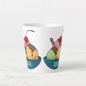 Tasse Latte Illustration de crème glacée (Devant)