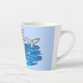 Tasse Latte Illustration de dauphins heureux adorables (Droite)