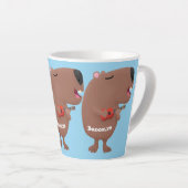 Tasse Latte Illustration de dessin animé de capybara ukulele (Angle droit)