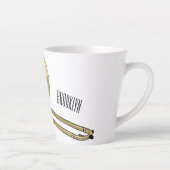 Tasse Latte Illustration de dessin animé de Trombone (Droite)