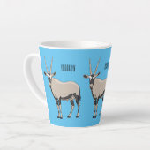 Tasse Latte Illustration de dessin animé Oryx (Angle gauche)