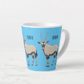 Tasse Latte Illustration de dessin animé Oryx (Angle droit)