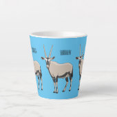 Tasse Latte Illustration de dessin animé Oryx (Devant)